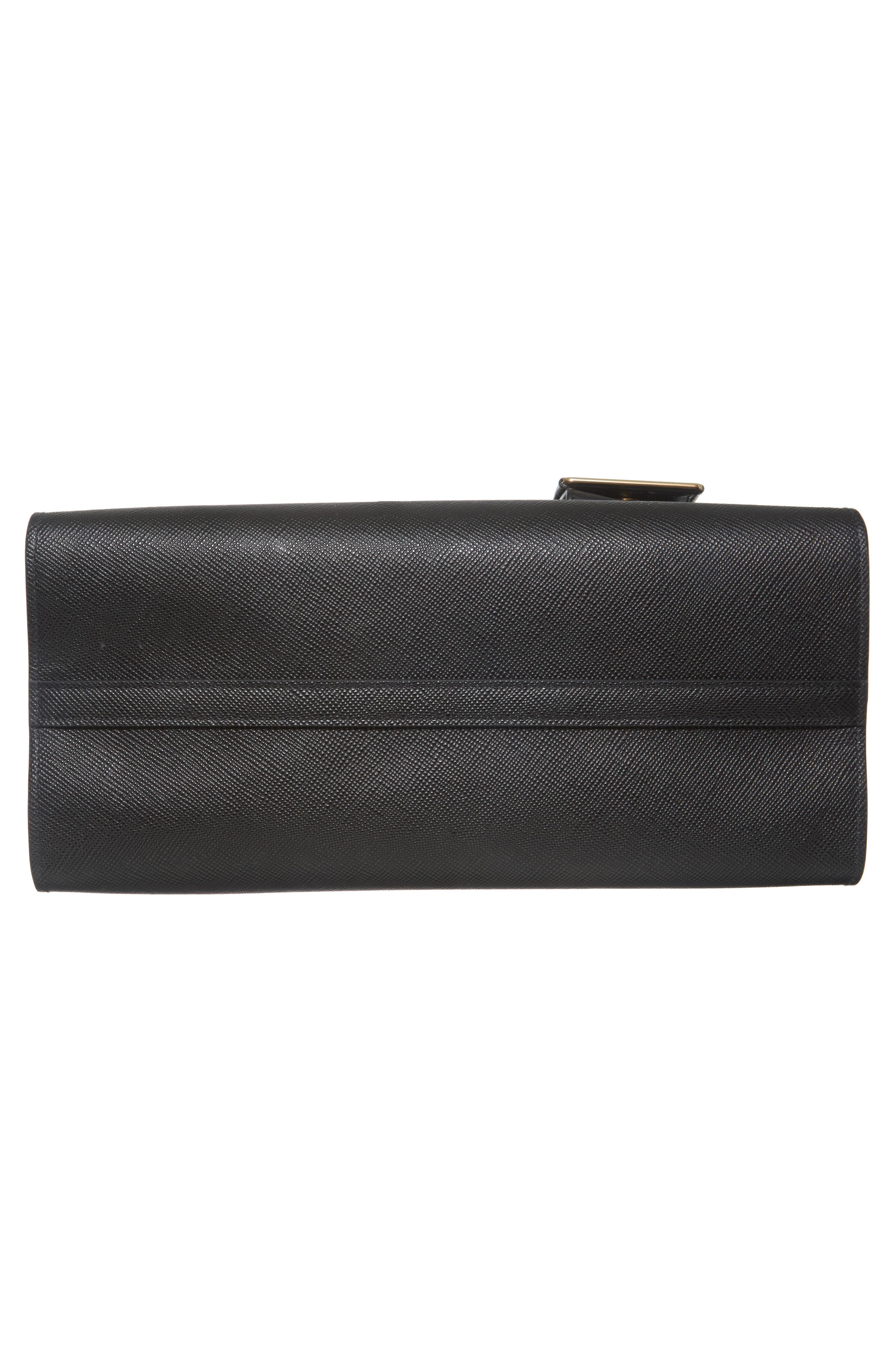 Prada Large Monochrome Saffiano Leather Satchel, Alternate, color, 