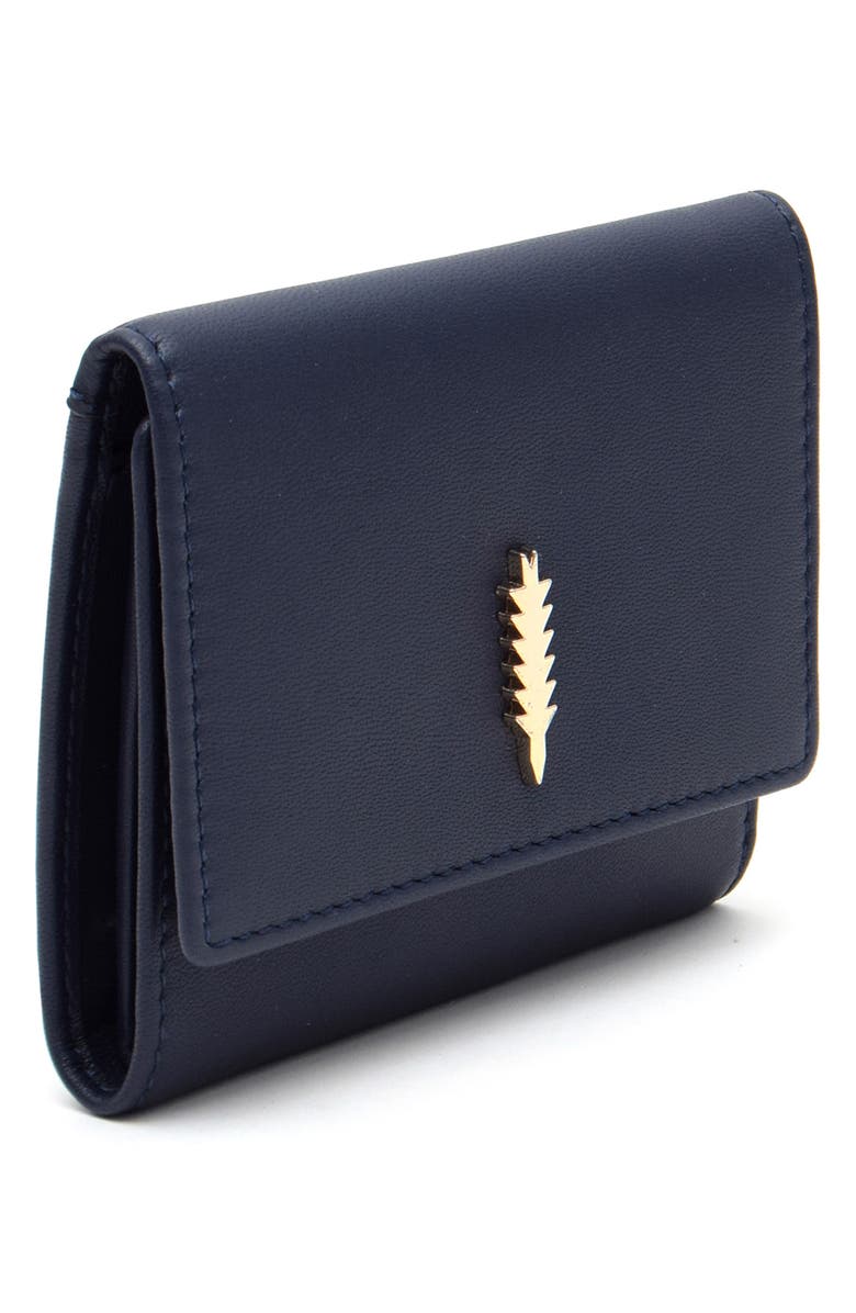 Thacker Skylar Flap Leather Wallet, Alternate, color, Onyx Blue