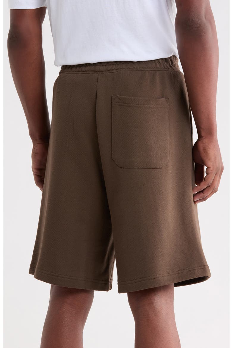 Nomario Cotton Sweat Shorts, Alternate, color, DARK BROWN