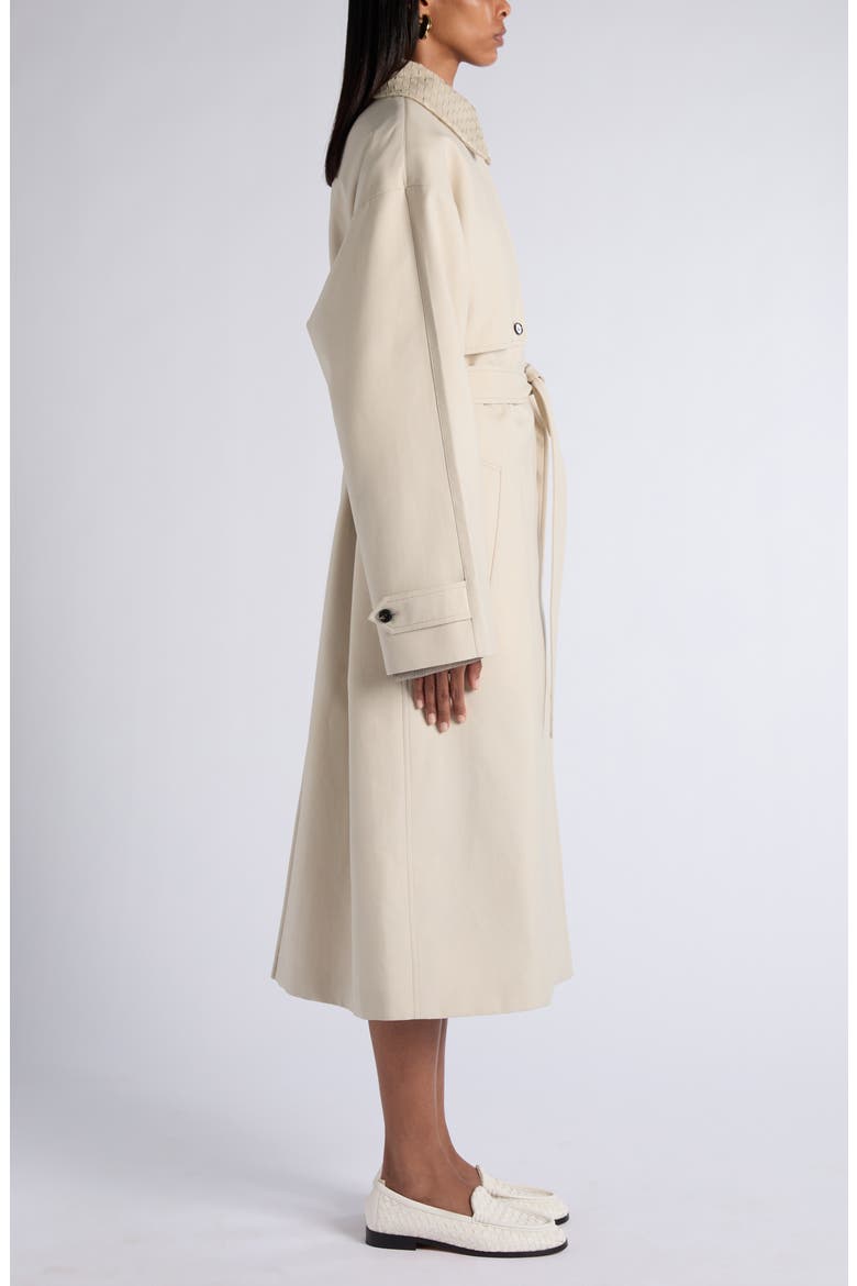 Woven Cotton Trench Coat, Alternate, color, 2512 BEIGE/ LIGHT BLUE