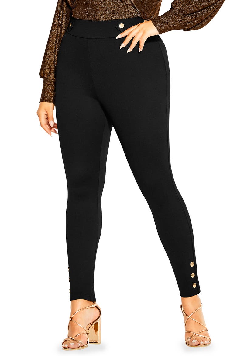 Party Fever High Waist Skinny Pants, Main, color, BLACK