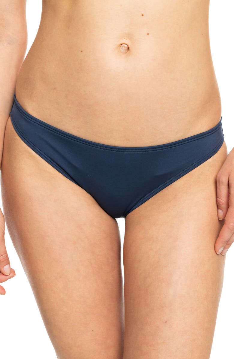 Roxy SD Beach Classics Moderate Bikini Bottoms, Main, color, Mood Indigo