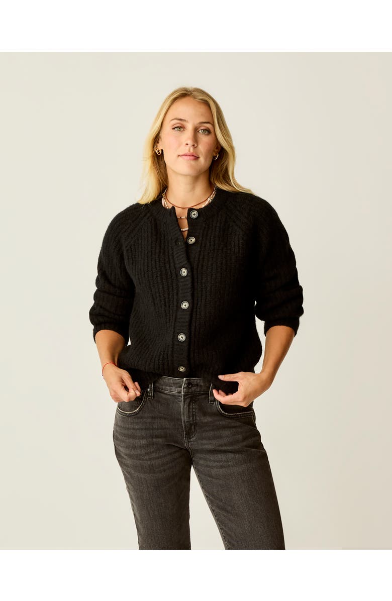 Carve Designs Daphne Wool Cardigan, Alternate, color, Black