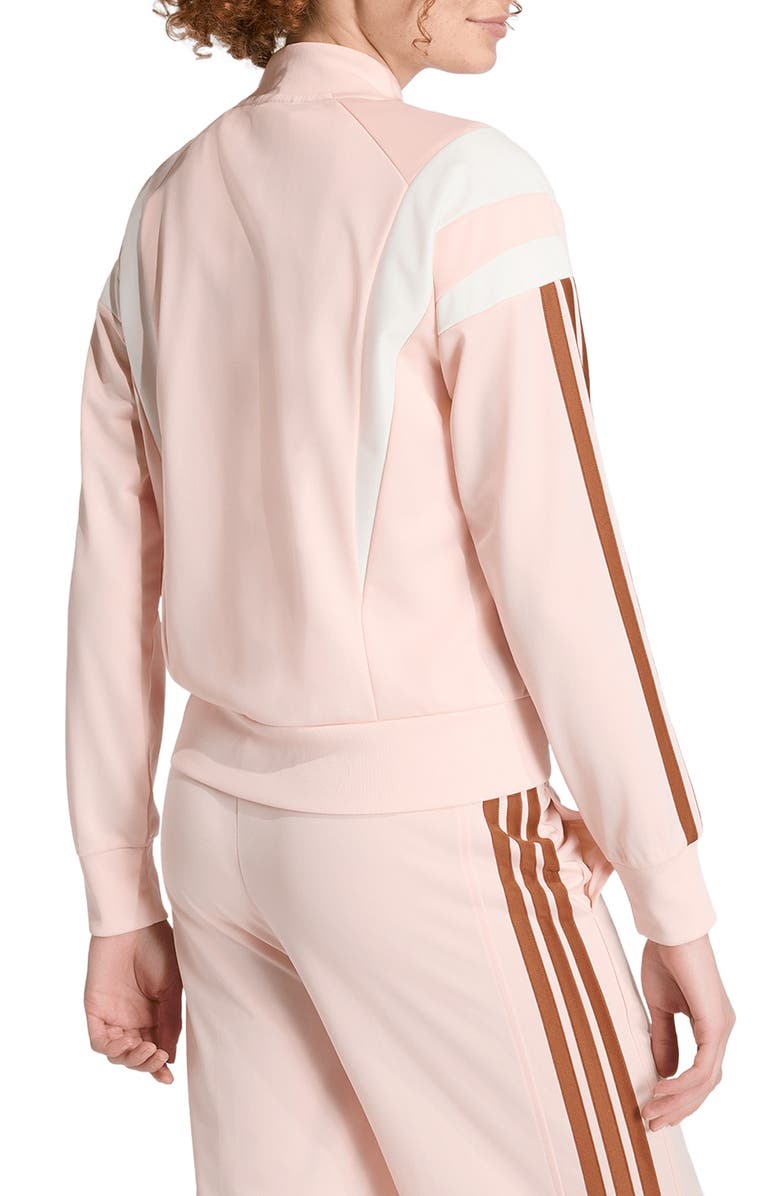 adidas 3-Stripes Fashion Tracktop Bomber Jacket, Alternate, color, Blush Pink/ Dusky Bronze