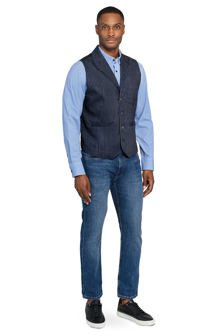Solid Tailored Vest, Alternate, color, TEXTURED BLUE