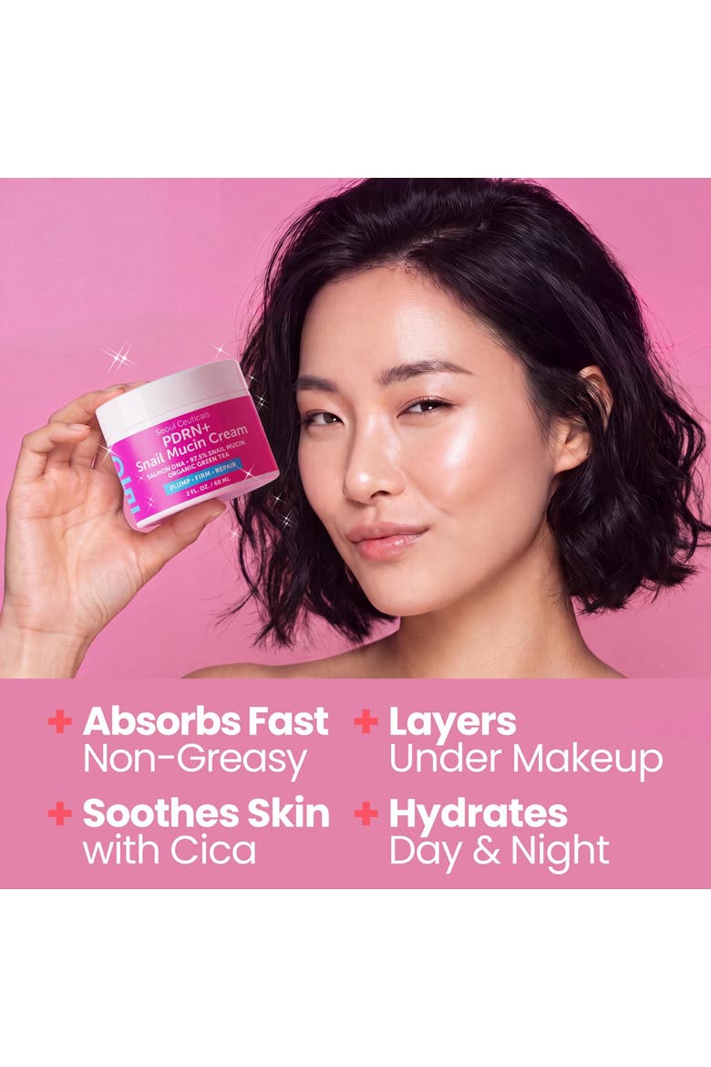 Korean PDRN Salmon DNA + Snail Mucin Cream, Alternate, color, White