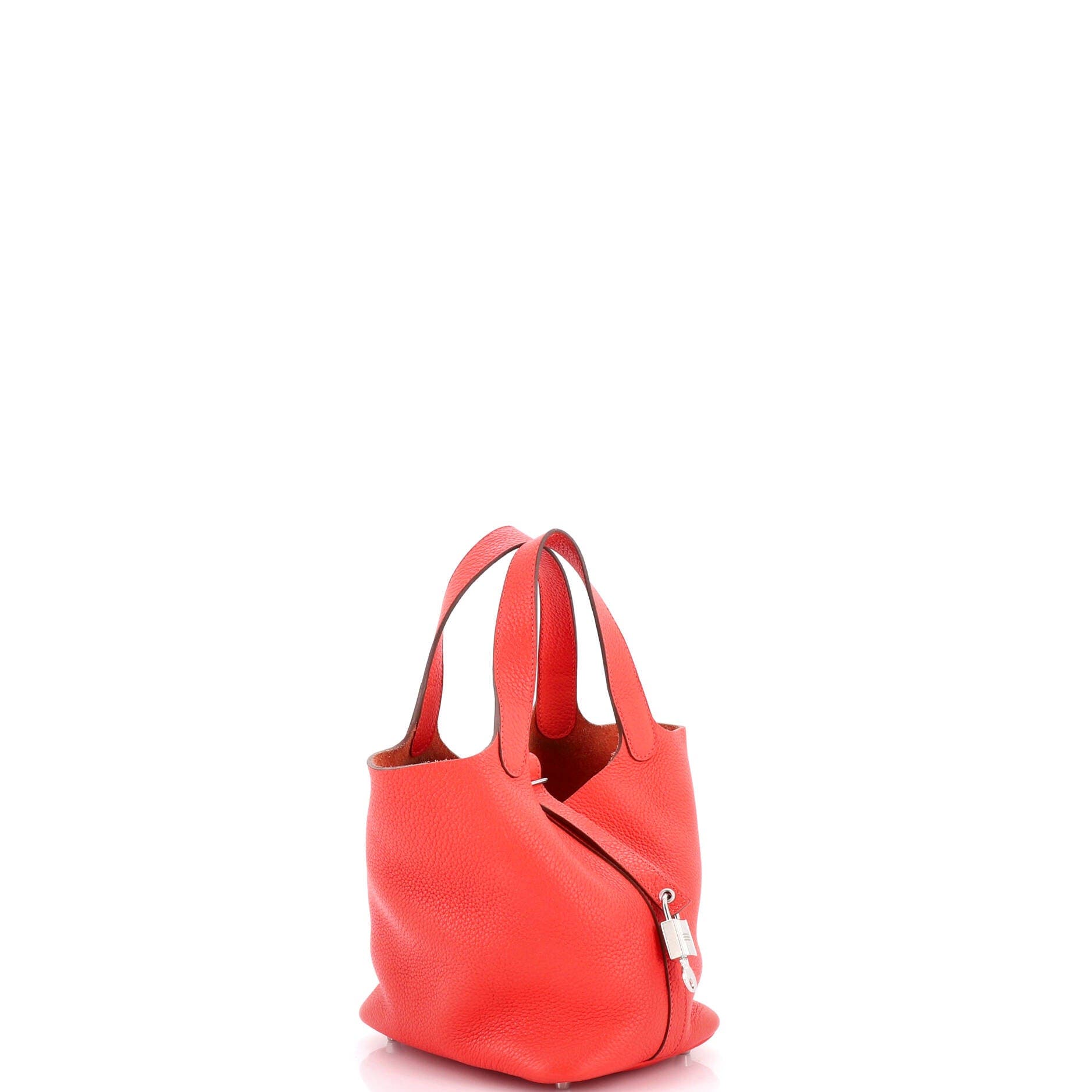 Pre-Owned Hermes Picotin Lock Bag Clemence PM, Alternate, color, Rouge Pivoine