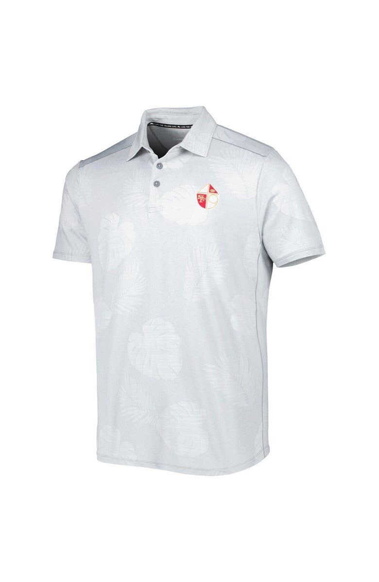 Tommy Bahama Men's Tommy Bahama Gray San Francisco 49ers Throwback Delray Frond IslandZone Polo, Alternate, color, 