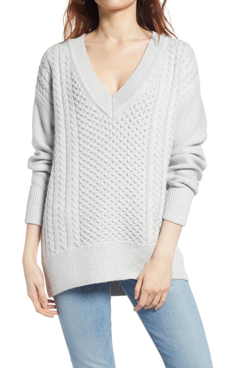 Treasure & Bond Cable Knit Sweater, Main, color,