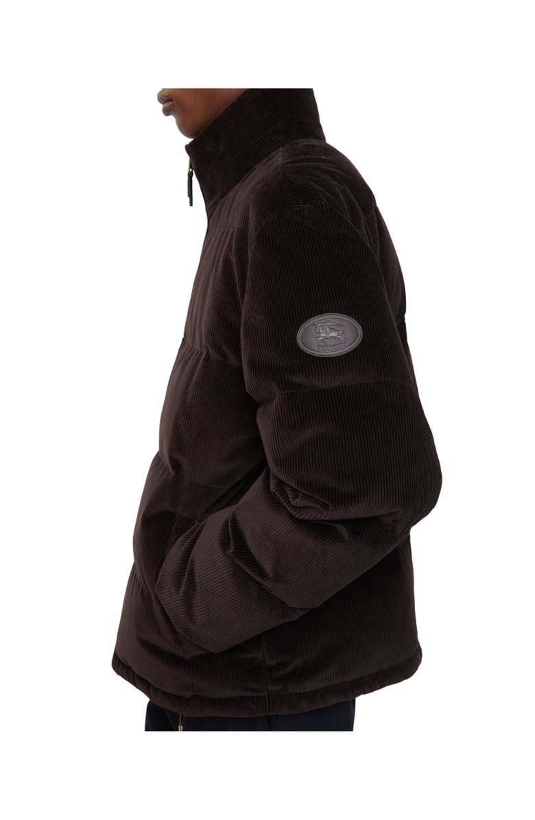 Burberry Corduroy Snowdon Puffer Jacket, Alternate, color, Clove Brown