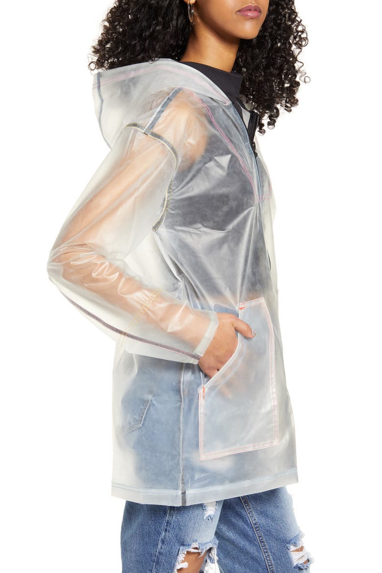 Thread It Clear Rain Jacket, Alternate, color, WHITE