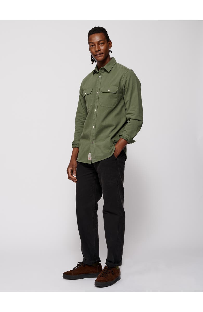 Aubin Normanby Button Up Shirt, Alternate, color, Dark Khaki