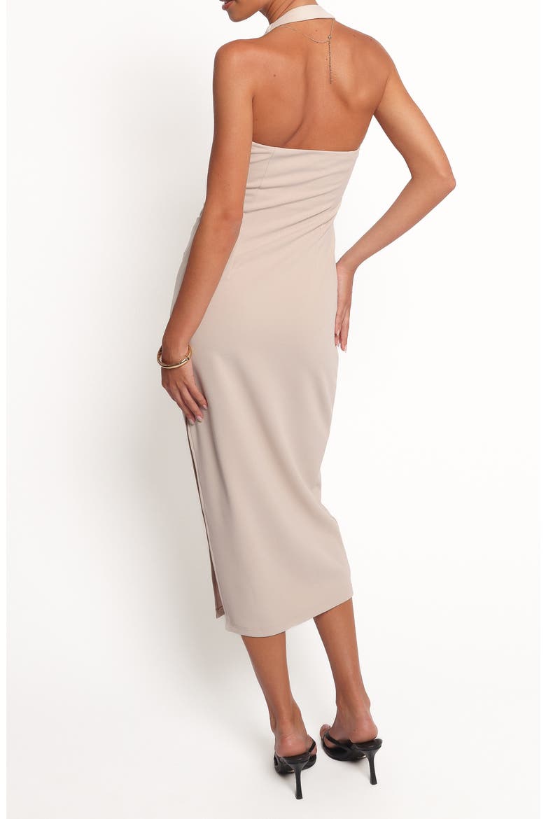Sylvan Halter Midi Dress, Alternate, color, STONE
