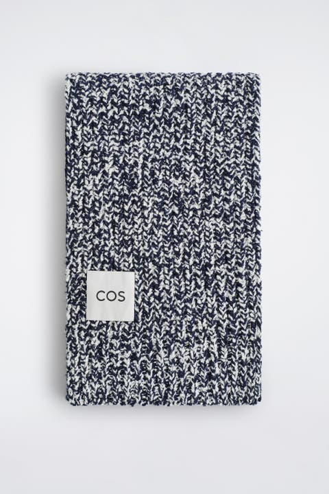 Reversible Flecked Wool-Blend Scarf