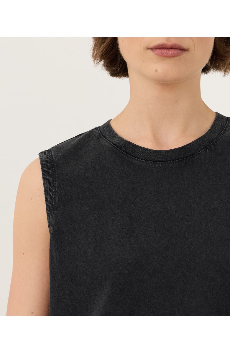 Pact Organic Cotton Vintage Jersey Relaxed Tank, Alternate, color, Washed Black