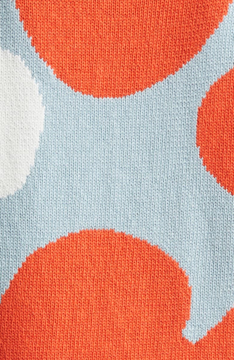 Marimekko Pomppikoot Keidas Sleeveless Cotton Sweater, Alternate, color, Dark Orange Light Blue