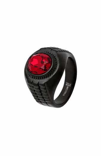 Men's Black Ion Plated Stainless Steel Ring