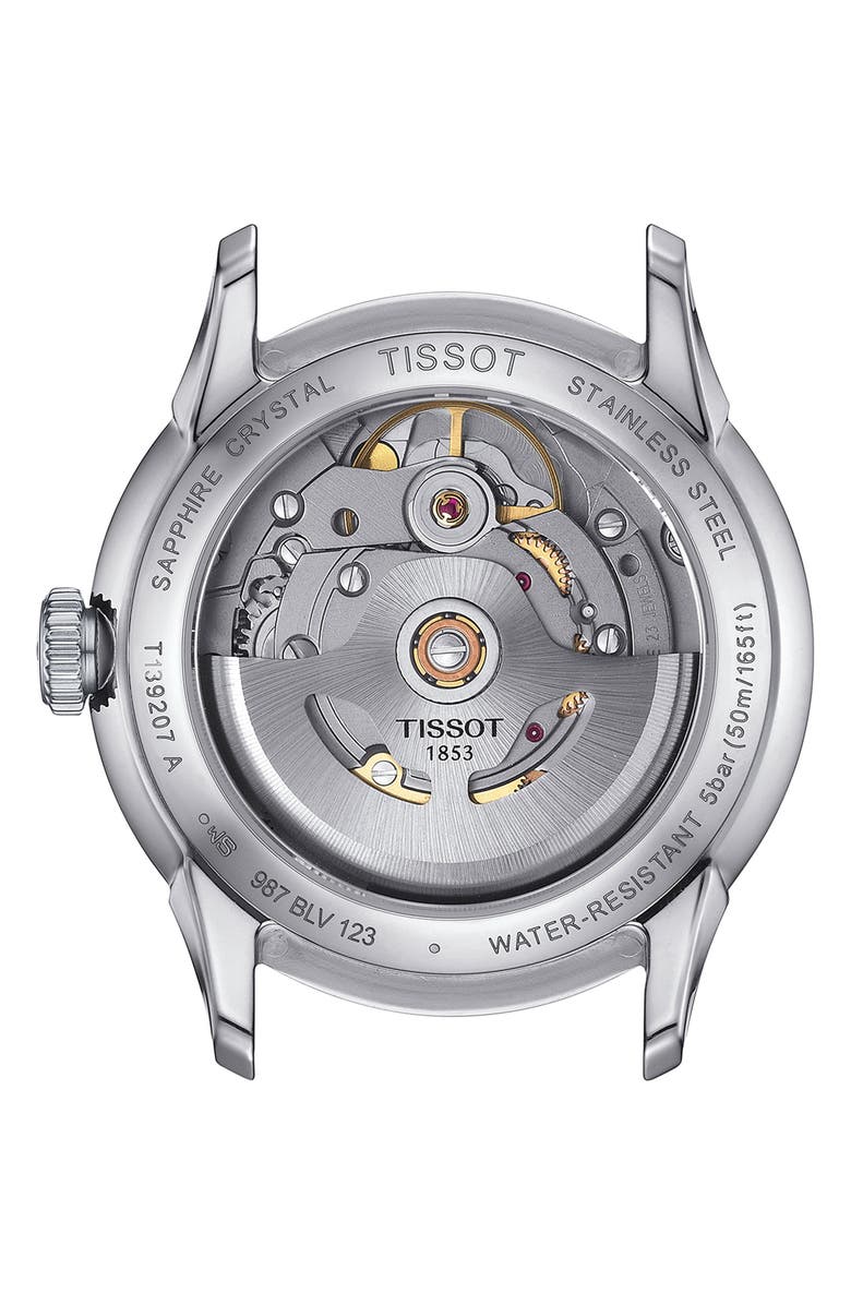 Tissot Chemin des Tourelles Powermatic 80 Bracelet Watch, 34mm, Alternate, color, Silver