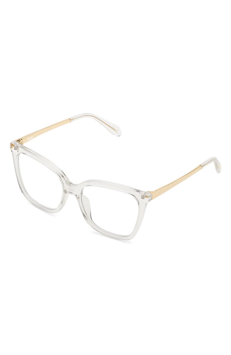 QUAY Australia 54mm Video On Square Blue Light Blocking Glasses, Alternate, color, 