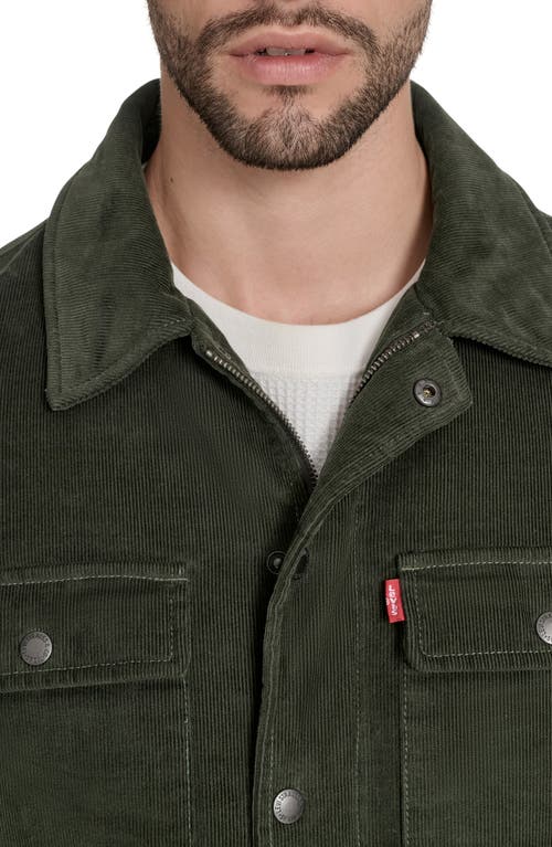 Levi's Corduroy Insulated Zip-up Jacket In Green