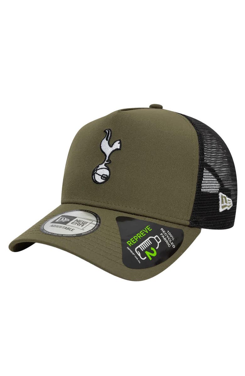 New Era Men's New Era Olive Tottenham Hotspur Trucker Adjustable Hat, Main, color, 