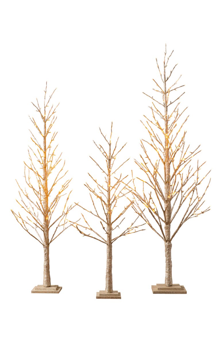 Balsam Hill Champagne Glitter LED Tree, Alternate, color, 