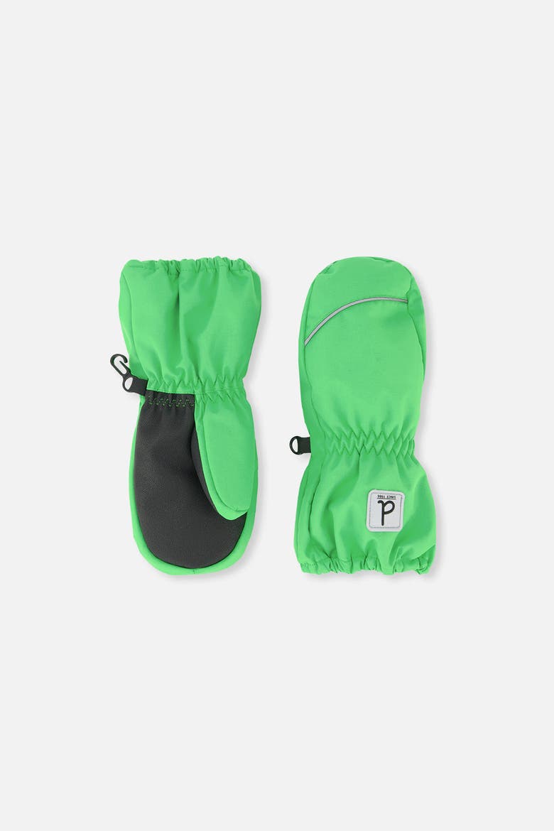 Boy Play Waterproof Rubberized Palm Winter Mittens, Main, color, Vibrant Green