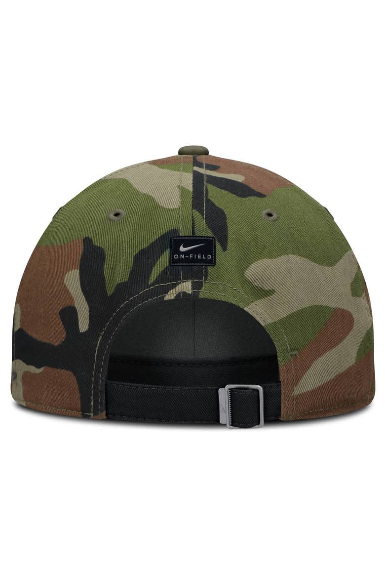 Men's Nike Black/Camo Iowa Hawkeyes 2025 Military Appreciation Club Adjustable Hat, Alternate, color, Black