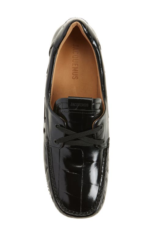 Jacquemus The Batto Boat Shoe In Black 990