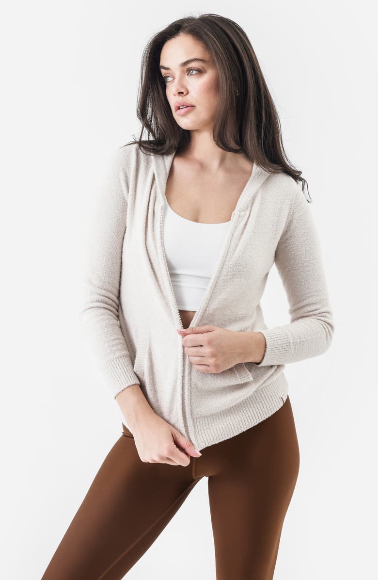 Sunday Citizen Cloud Cool Zip-Up Hoodie, Alternate, color, Bone