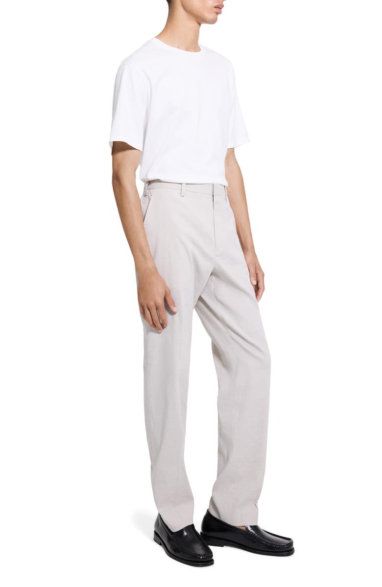 Theory Stretch Linen Blend Pants, Alternate, color, Silver Cloud