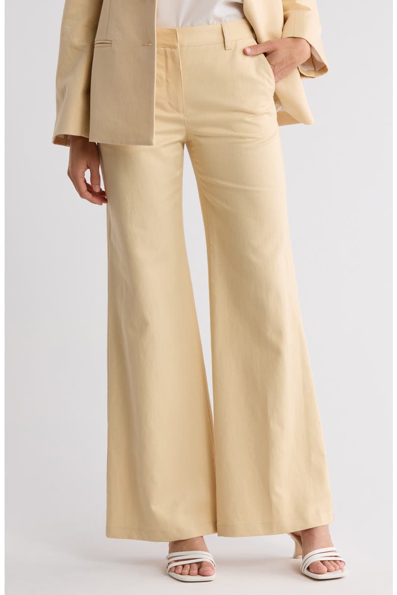 Howard Wide Leg Pants, Main, color, BUTTER
