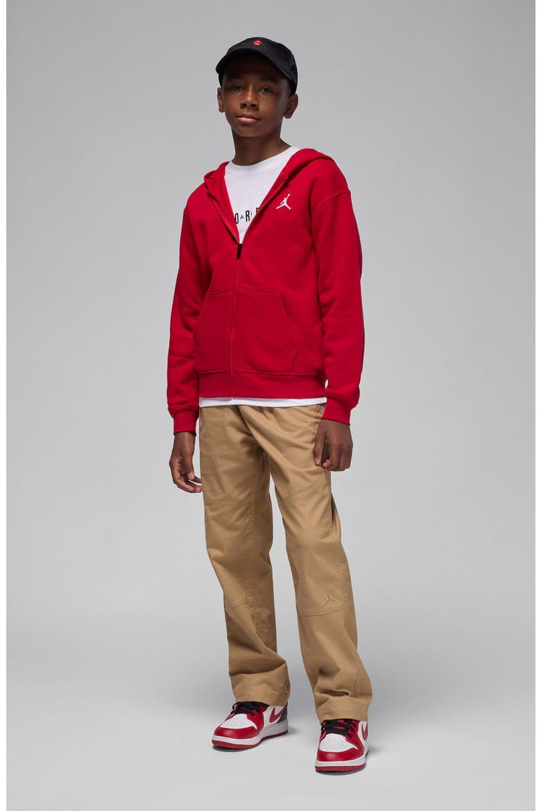 Kids' Brooklyn Fleece Zip-Up Hoodie, Alternate, color, GYM RED