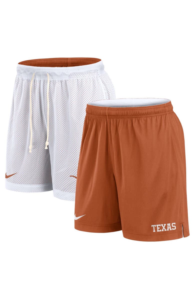 Nike Men's Nike White/Texas Orange Texas Longhorns Primetime Reversible Performance Shorts, Main, color,