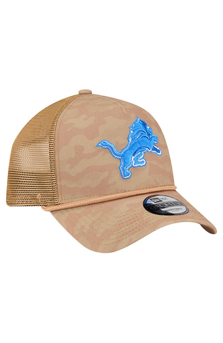 New Era Men's New Era  Tan Detroit Lions Wheat Camo 9FORTY Adjustable Hat, Alternate, color, Tan