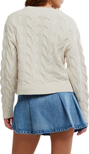 Washed Cable Sweater