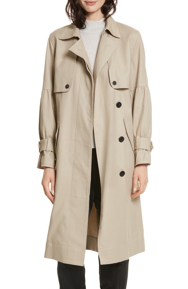 Joie Alwena Cotton Trench Coat, Main, color,