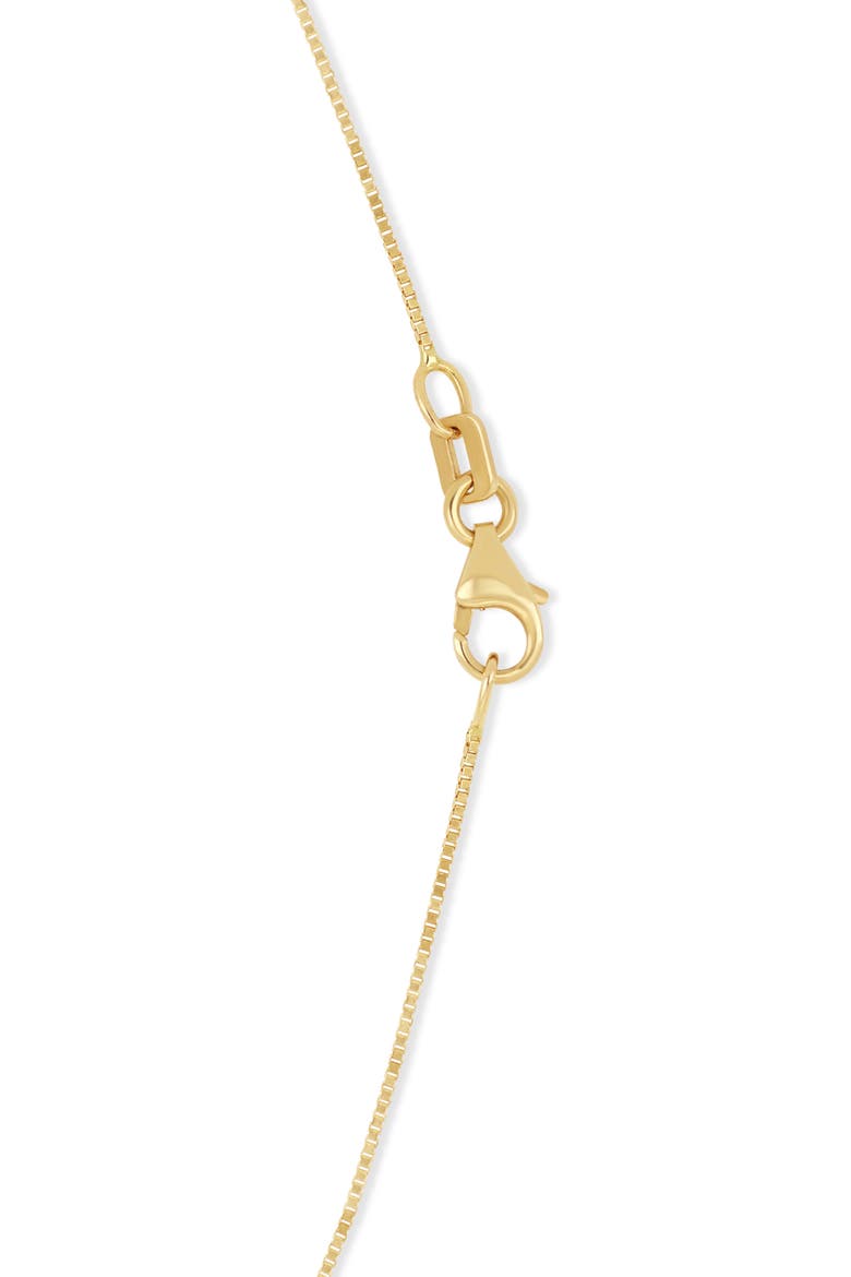 14k Gold Heart Station Necklace, Alternate, color, 14KY
