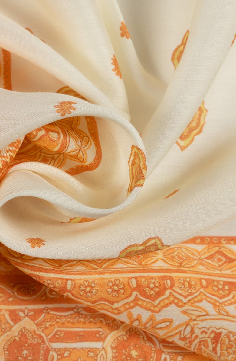 Polo Ralph Lauren Floral Paisley Square Scarf, Alternate, color, Cream