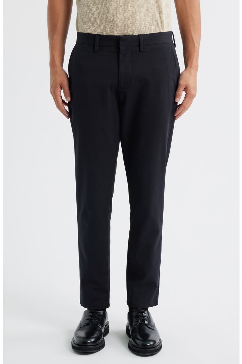 Slim Fit Stretch Cotton Chinos, Main, color, BLACK CAVIAR