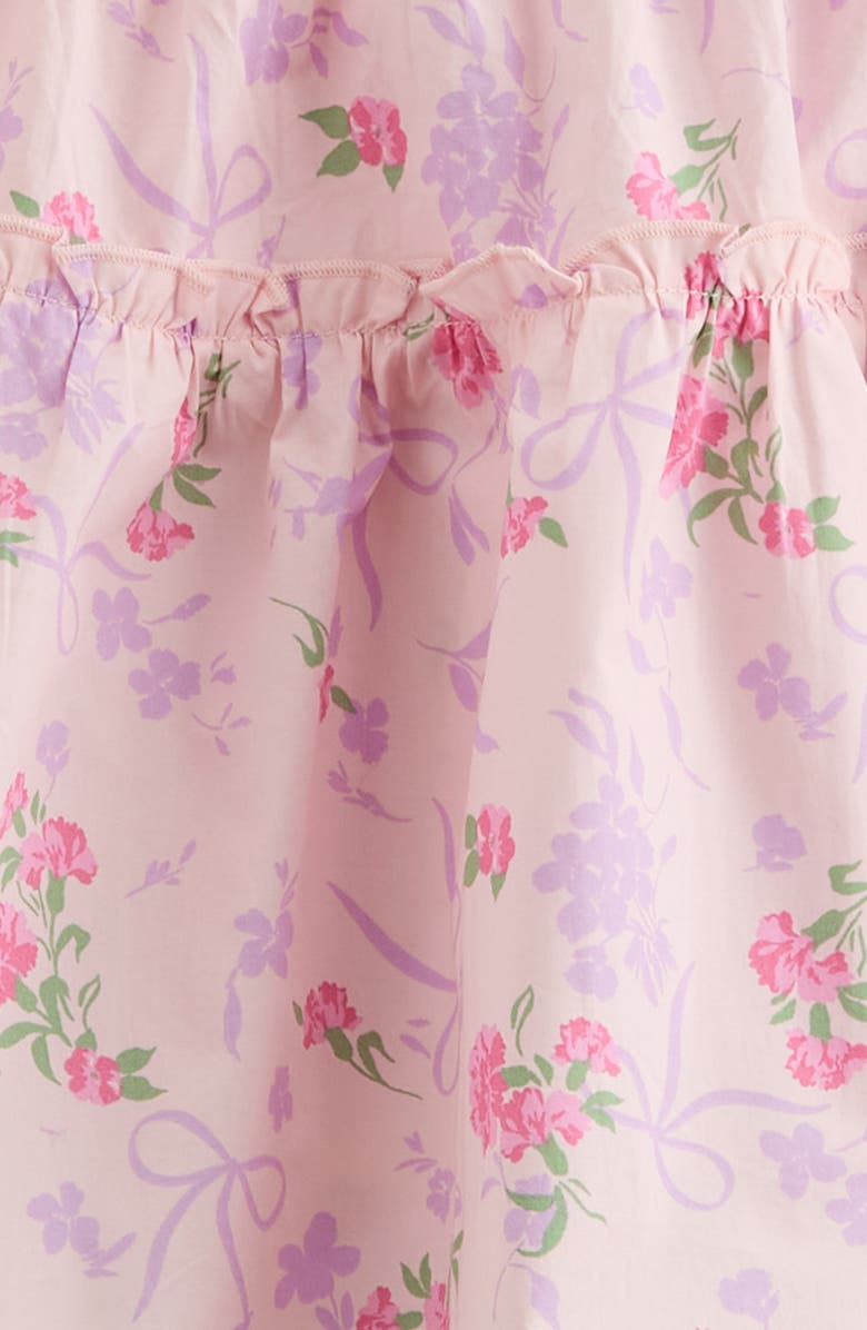 Nordstrom Kids' Floral Faux Wrap Cotton Skirt, Alternate, color, Pink Balm Bow Floral