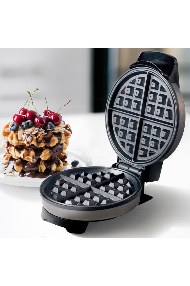 Nonstick Stainless Steel Belgian Waffle Maker, Alternate, color, Silver