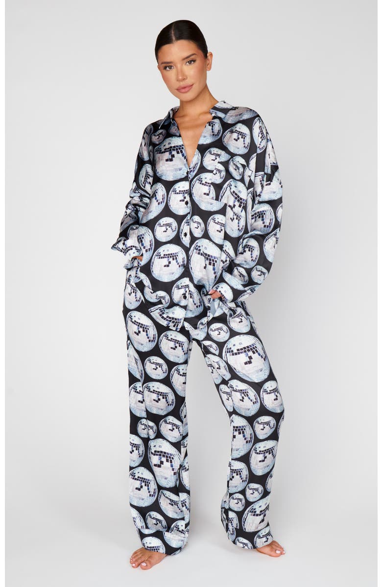 Show Me Your Mumu Overslept PJ Set, Main, color, Disco Ball Silky
