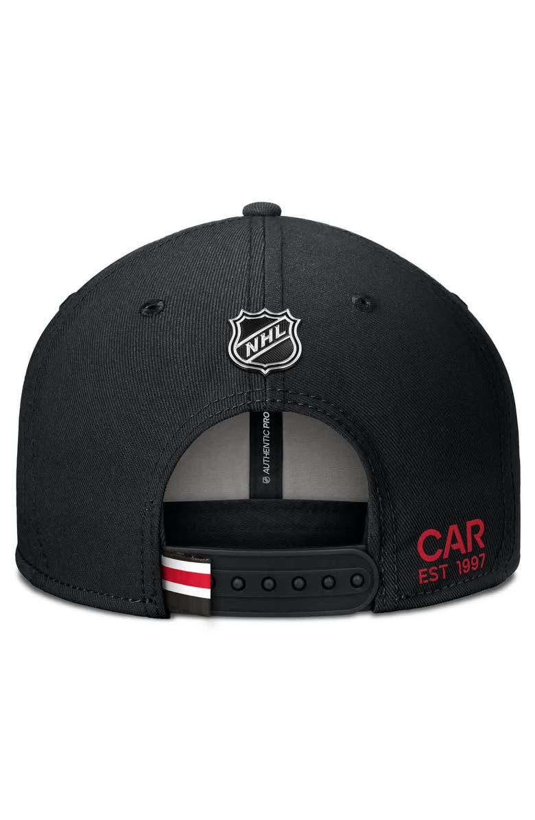 FANATICS Men's Fanatics Black Carolina Hurricanes Authentic Pro Prime Snapback Hat, Alternate, color,