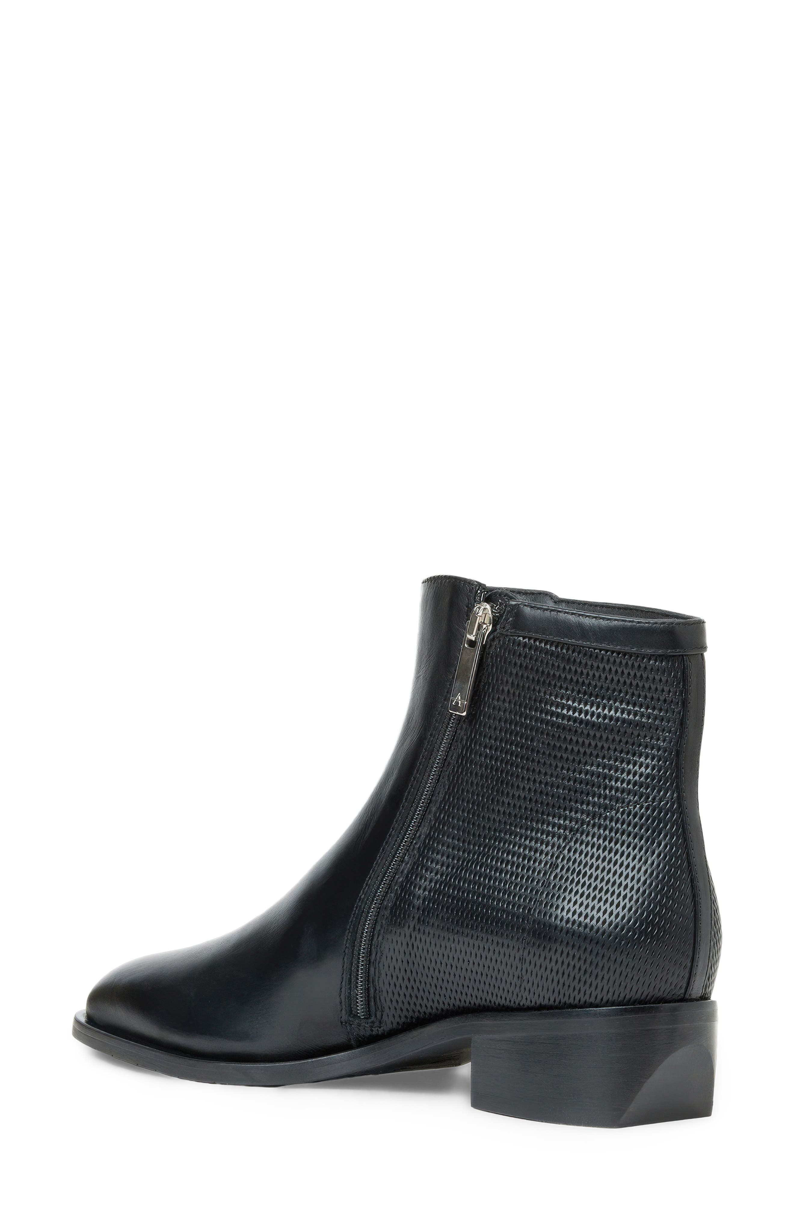 Felice Waterproof Leather Bootie, Alternate, color, BLACK SUEDE