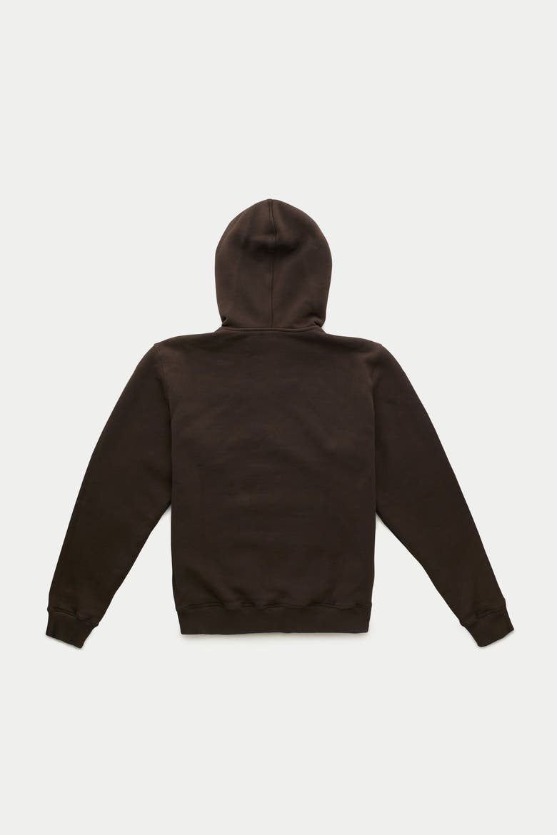 Cotton Fitted Hoodie, Alternate, color, Seal Brown