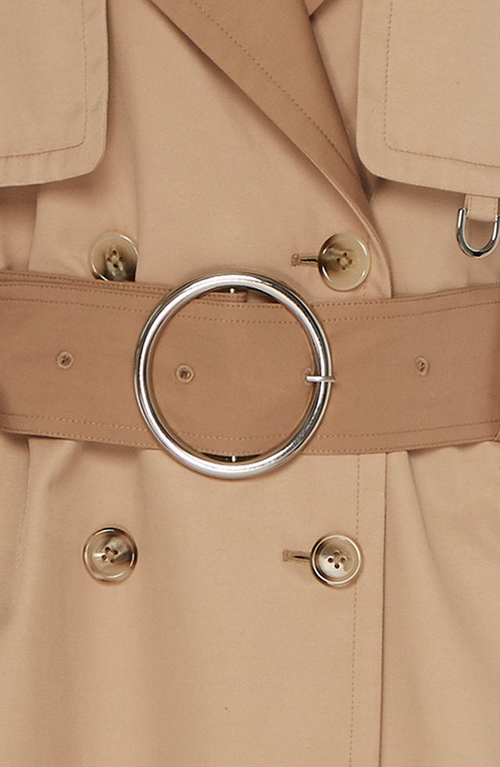 Caalo Women's Sustainable Water Resistant Cotton Trench Coat In Light Beige