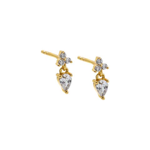 Trio Cluster X Pear Shaker Stud Earring