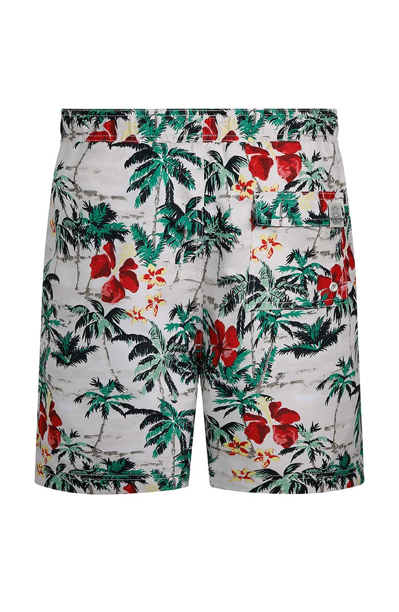 Weird Fish Belukha Printed Swim Shorts, Alternate, color, Peapod