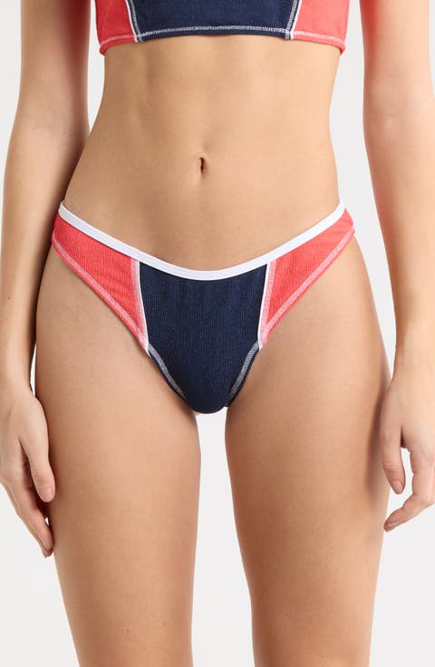 Surf Tide High Leg Bikini Bottoms